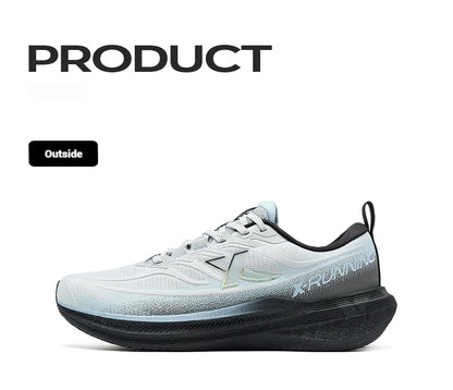 Xtep Running Shoes For Men 2025 Winter Trendy Shock Absorption Cushioning Non-Slip Comfortable Lace Up Sneakers 875419110045