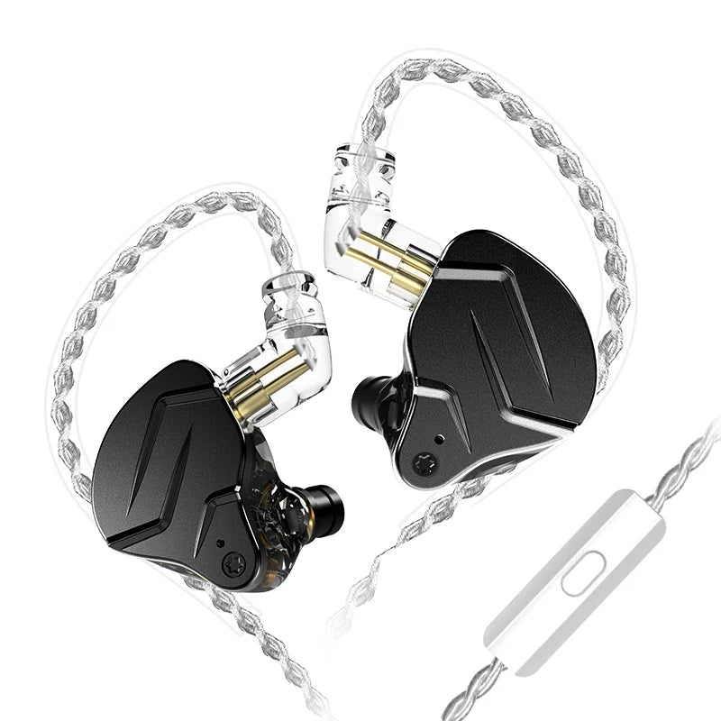 KZ ZSN Pro X Hybrid HiFi Wired Earphones 1BA+1DD Metal In-Ear Earbuds with Detachable Cable, Sport Noise Cancelling Headset