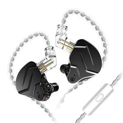 KZ ZSN Pro X Hybrid HiFi Wired Earphones 1BA+1DD Metal In-Ear Earbuds with Detachable Cable, Sport Noise Cancelling Headset