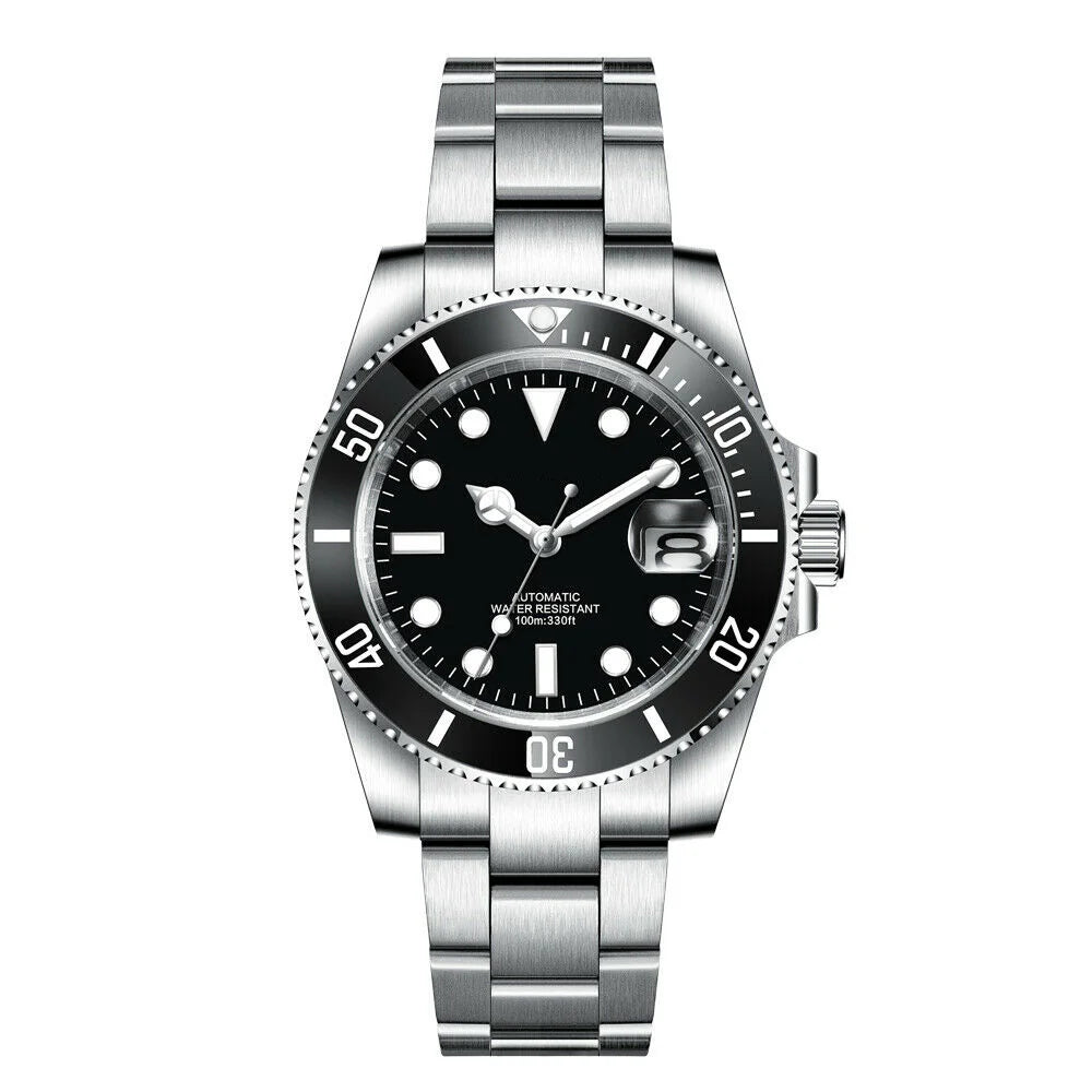 Custom watches Luxury Sapphire MIYOTA/NH35 Automatic Wristwatch Mechanical Mens Watch Sterile Dial Ceramic 10Bar Lume Male Clock