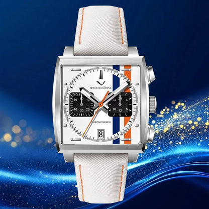 2024 Specht & Sohne New Classic Men's Quartz Watch Blue Color Stainless Steel Japan VK63 Movt Genuine Leather Montre Homme 39MM