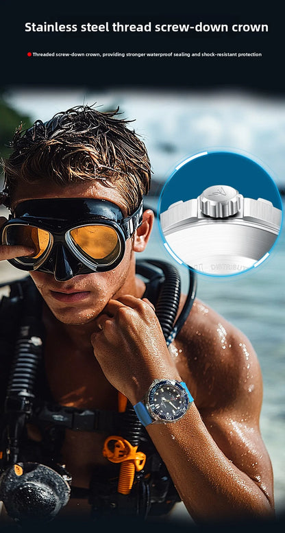 hot NORTH EDGE 2025 New TRITON Solar Powered Dive Watch Men Luxury Quartz Watches For Men 316L Stainless Steel Case Waterproof 3
