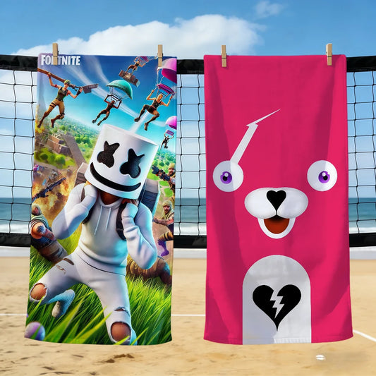 game art funny F-Fortnite Towel soft Beach Towels Trip swim Pool bathing Towel Gym Spa home Decor Gift Holiday