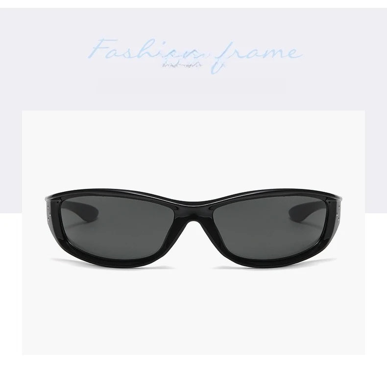 Rivets Y2K Sports Punk Sunglasses Women Designer Rectangle Goggle Men Luxury Sun Glasses UV400 Driving Cycling Fashion Eyewear