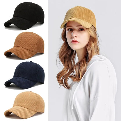 Unisex kordbársony baseball sapka, állítható napellenző sapka, hiphop sapka, férfiaknak