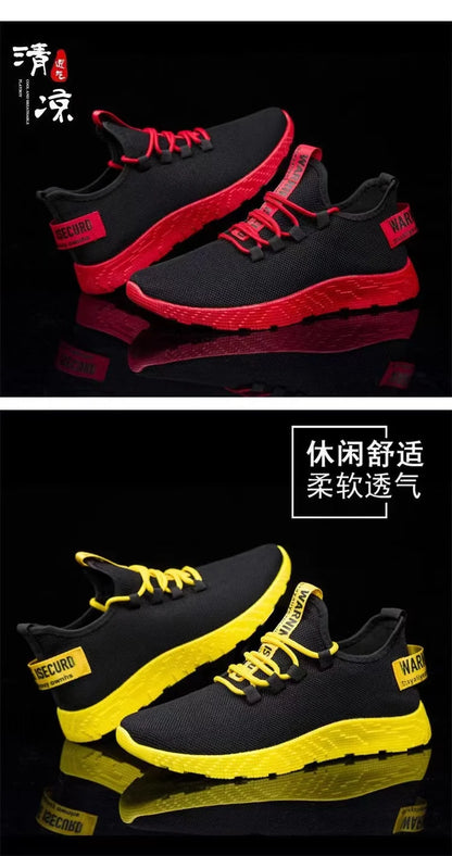 Męskie sneakersy casualowe, lekkie sportowe buty z siateczki na lato, męskie buty outdoorowe z miękką podeszwą, oddychające, wygodne, modne buty do biegania