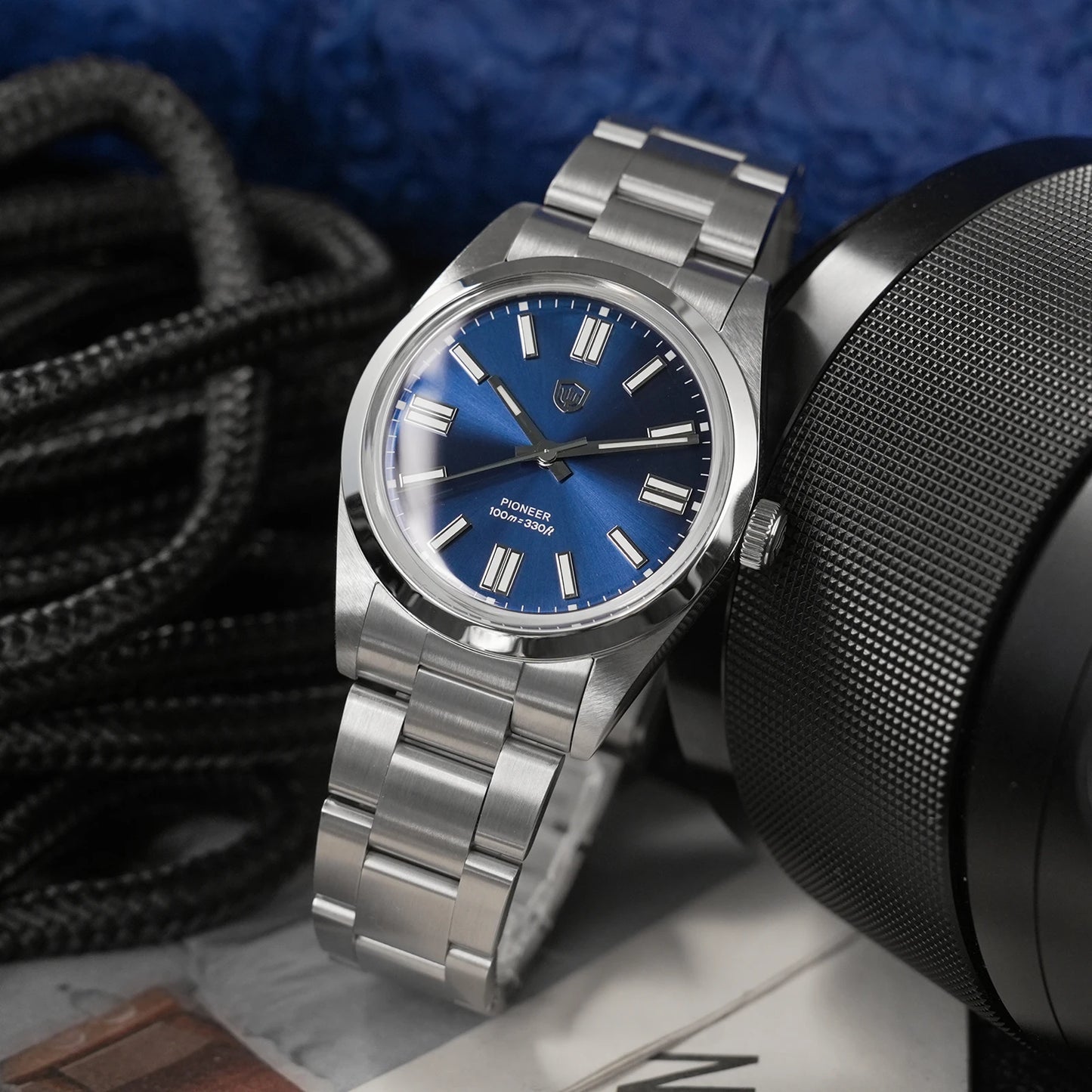 Watchdives WD1016 V3 Quartz Watch 37mm Stainless Steel Case Sapphire Vintage Watch  VH31 Sweep Movemet 100m Waterproof Men Watch