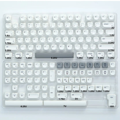 KBDiy KOA  Profile PBT Honey Milk Keycaps Russian Korean Japanese 137 Keys Caps for Mechanical Keyboard Keycap MAC for MX Switch