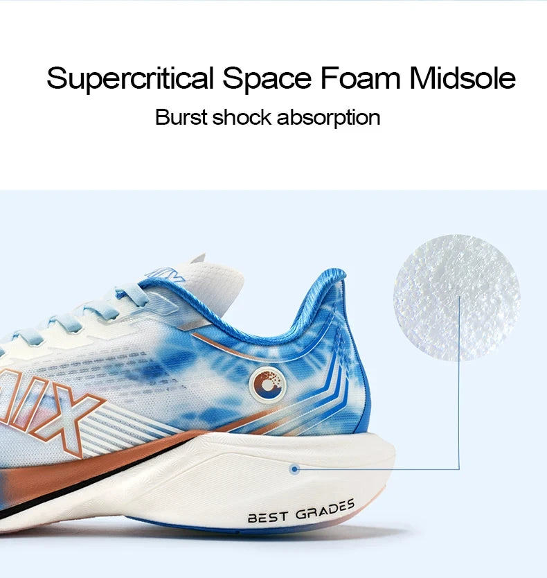 ONEMIX New Nylon Carbon Board Marathon Running Racing Shoes Shock-Absorbing Professional Stable Support Ultra-Light Rebound Sneakers