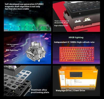 IROK MG75 Pro MG75 Max Aluminum Magnetic Gaming computer Mechanical Keyboard 75% Rapid Trigger 8K RGB Hotswap Gamer Keeyboard