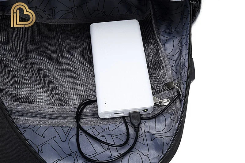 Yule Trooper F-Fortnited Battle Royale Backpack with USB Charging Anime Figures Study Stationery Compartment Students Mochila