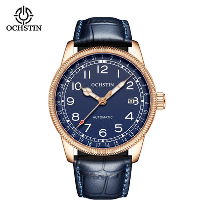 OCHSTIN Automatic Mens Watches Top Brand Luxury Auto Date Mechanical Military Sports Male Clock Luminous Hands Gift for Husband
