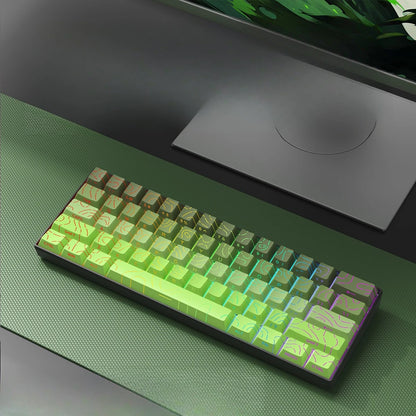 Wireless Gaming Mechanical Keyboard 60% RGB Bluetooth Keyboard, Triple Mode Wireless Mechanical Keyboard with 61 Keys, Compact RGB Gaming Keyboard for PC, Laptop & Tablet