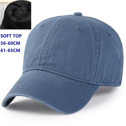 Bejzbol kape za muškarce s velikom glavom, za žene, XXL, prevelike, visoke krune, podesive, jednobojne, s kopčom (snapback), 56-60 cm, 60-65 cm