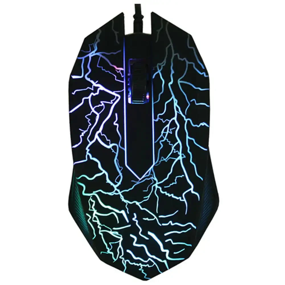 2400 DPI laidinė USB žaidimų pelė su RGB LED apšvietimu, ergonomiška kompiuterio pelė, skirta asmeniniams kompiuteriams, nešiojamiesiems kompiuteriams ir „MacBook“, profesionali 6 mygtukų optinė žaidimų pelė