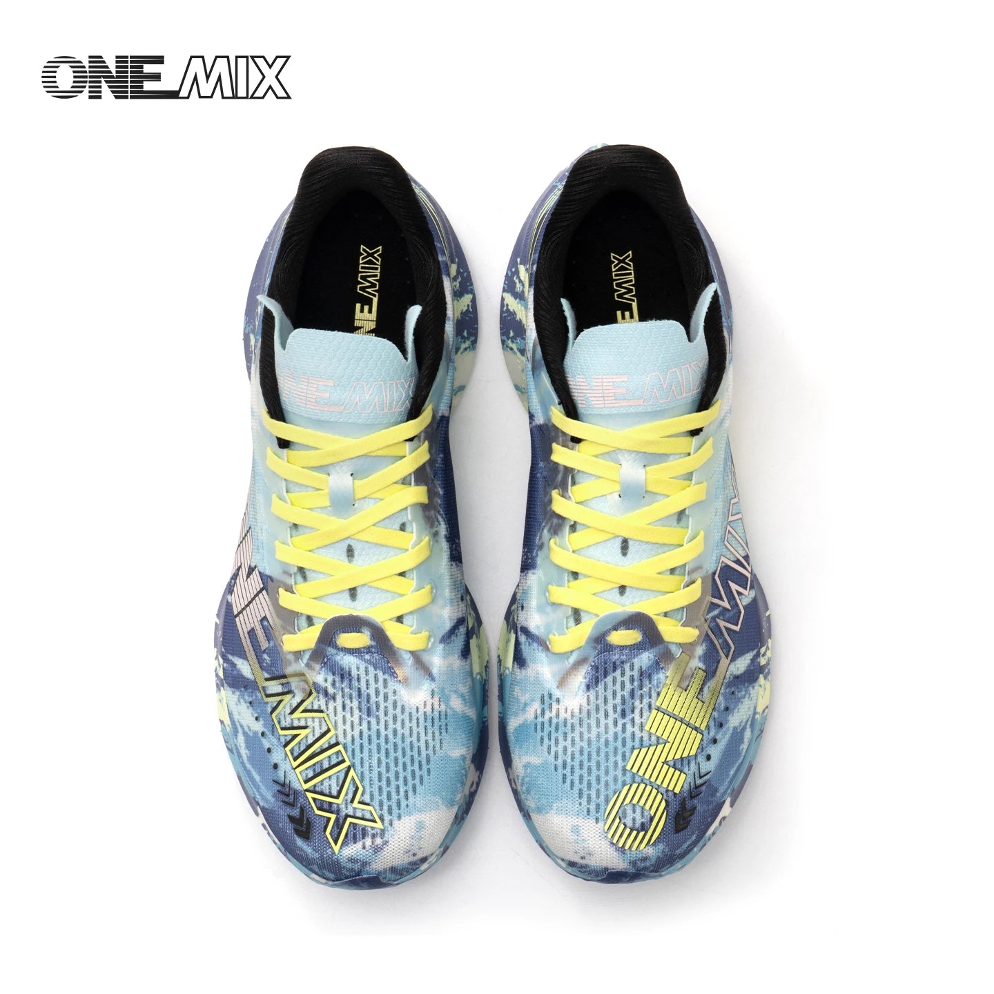 ONEMIX New Nylon Carbon Board Marathon Running Racing Shoes Shock-Absorbing Professional Stable Support Ultra-Light Rebound Sneakers