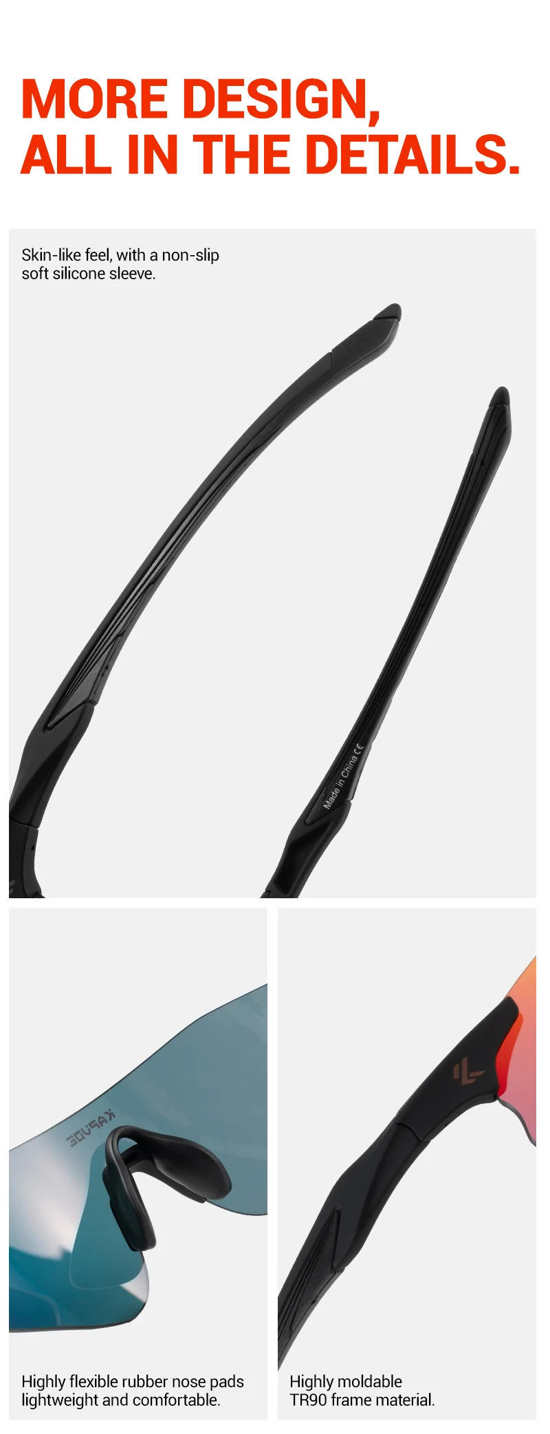 Kapvoe New Outdoor Running Cycling Glasses Bike Photochromic Sunglasses Women Eyewear Men Sports Marathon Bicycle UV400 Goggles
