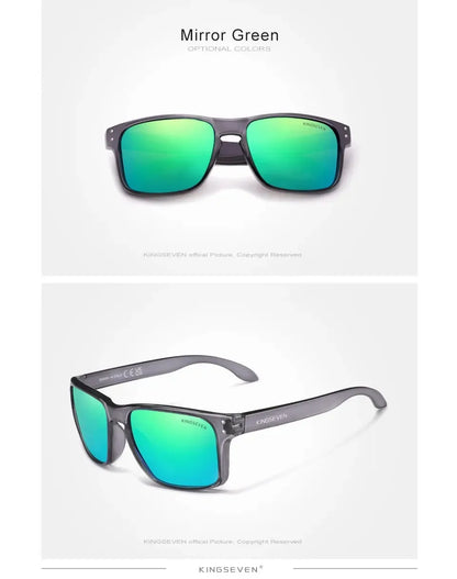 KINGSEVEN Rectangle Retro TR90 Polarized Sunglasses Women Men Cycling UV400 Climbing Glasses Anti-glare Outdoor Sports Eyewear