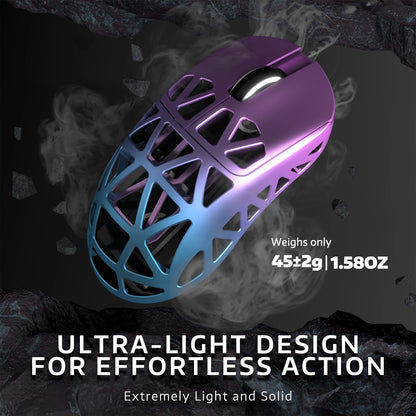 ATTACK SHARK R2 Tri-Mode Wireless Gaming Mouse, Ultra-Light Magnesium Alloy, PAW3950 Optical Sensor, 42000 DPI, 8000Hz Polling Rate, Programmable Gaming Mouse