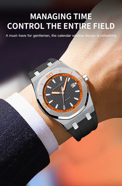 New Luxury Specht & Söhne Automatic Mechanical Watches Japan 8215 Movt Stainless Steel Watch Sapphire Crystal Waterproof 40MM