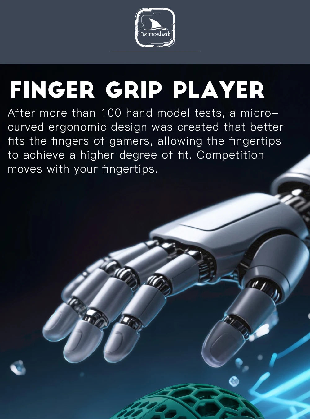 Darmoshark M5Air trådlös gamingmus i smidd kolfiber 8K PAW3950 30K DPI för små händer, fingertoppsgrepp, spelmakron, lättviktig