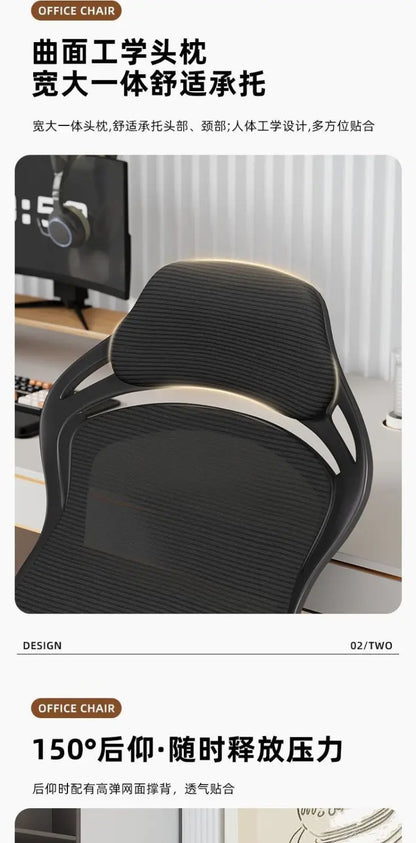 Ergonomic Gaming Chair Office Computer Chair with Adjustable Height, Lumbar Support, Headrest, Swivel Reclining Executive Desk Chair