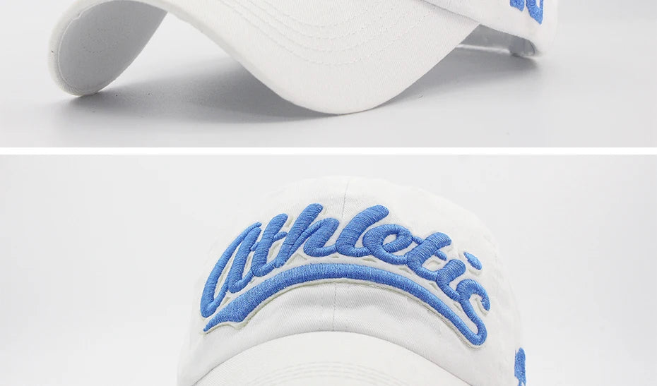 Czapka baseballowa z haftem wielkimi literami – męska letnia czapka codzienna, damska modna czapka typu snapback z bawełny, czapka z daszkiem w stylu hip-hopowym, jesienna czapka z regulowanym paskiem
