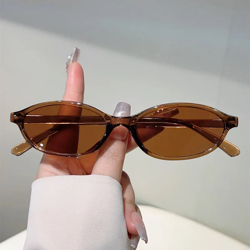 New Fashion Leopard Cat Eye Oval Women's Sunglasses Sunscreen Sun Glasses Female Retro Colorful Eyeglass UV Shade Glasses