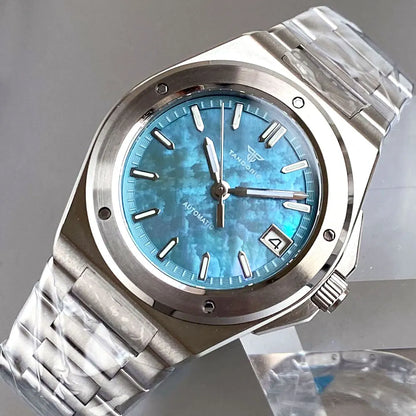 Tandorio 200M Diving 40mm Black White Shell Dial Lume NH35Automatic Men Watch Sapphire Glass Stainless Steel Bracelet 2025