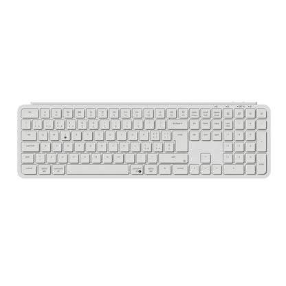 Teclado sem fios ultrafino Keychron B6 Pro com layout ISO, tamanho completo, portátil e leve, ligações 2.4GHz e Bluetooth