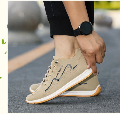 Large Size Men's Comfortable Breathable Soft Bottom Running Shoes Casual Style Sporty Retro Stripe Design Rubber Outsole