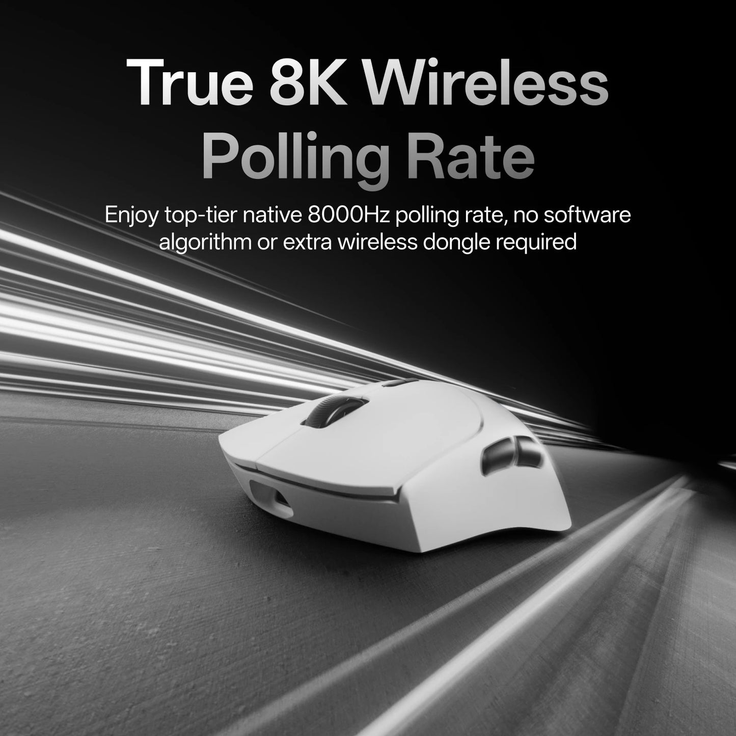 Rapoo GEN-2 VT7 Wireless Gaming Mouse, 8K Polling Rate, 53g Lightweight Gaming Mouse, 26K DPI, Macro Enabled, Rechargeable Gaming Mouse
