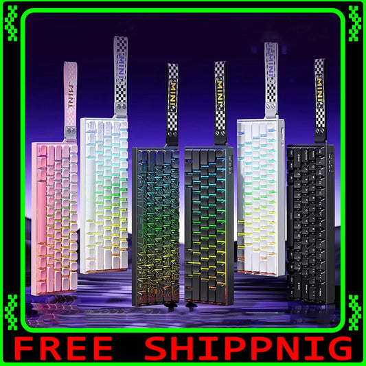 AULA Mini60 HE Magnetic Switch Keyboard RGB Tri Mode Wireless Mechanical Keyboard 8000Hz 0.01mmRT Gaming Keyboard Gamer Gifts