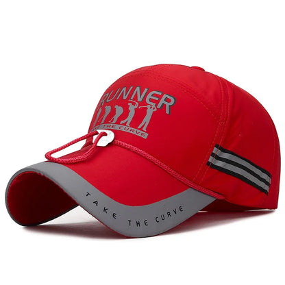 Men's Peaked Cap Adjustable Breathable Sports Cap Long Brim Sunscreen Baseball Cap For Men Fashion Boy Snapback Hat Caps