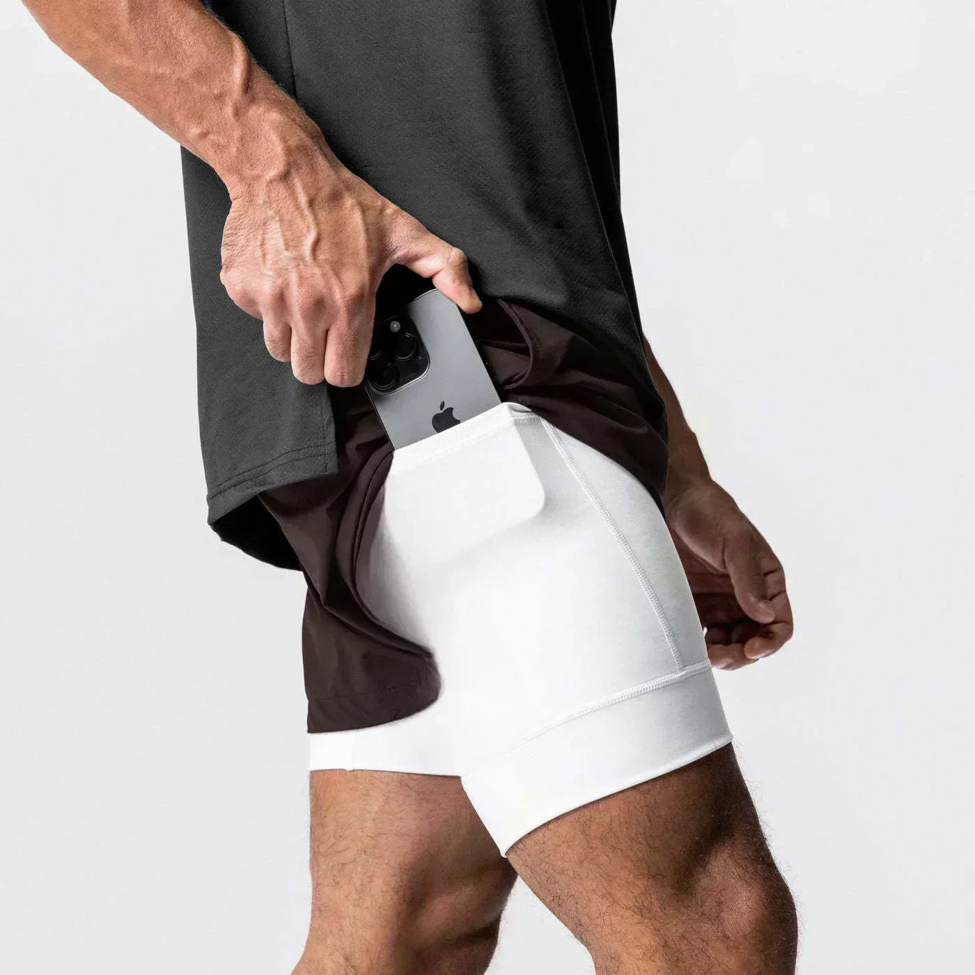 Anime Demon Slayer Gym Shorts Man Quick Dry Pants Double-layer 2 in 1 Shorts Y2k Sportswear Summer 2026 Breathable Streetwear