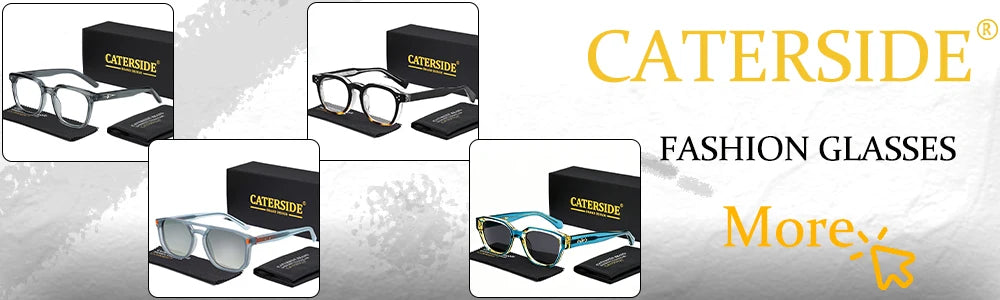 CATERDIDE Retro Polygonal Men Sunglasses Personalized Design Square Frame Sun Glasses for Women Parties Travel Holidays Glasses