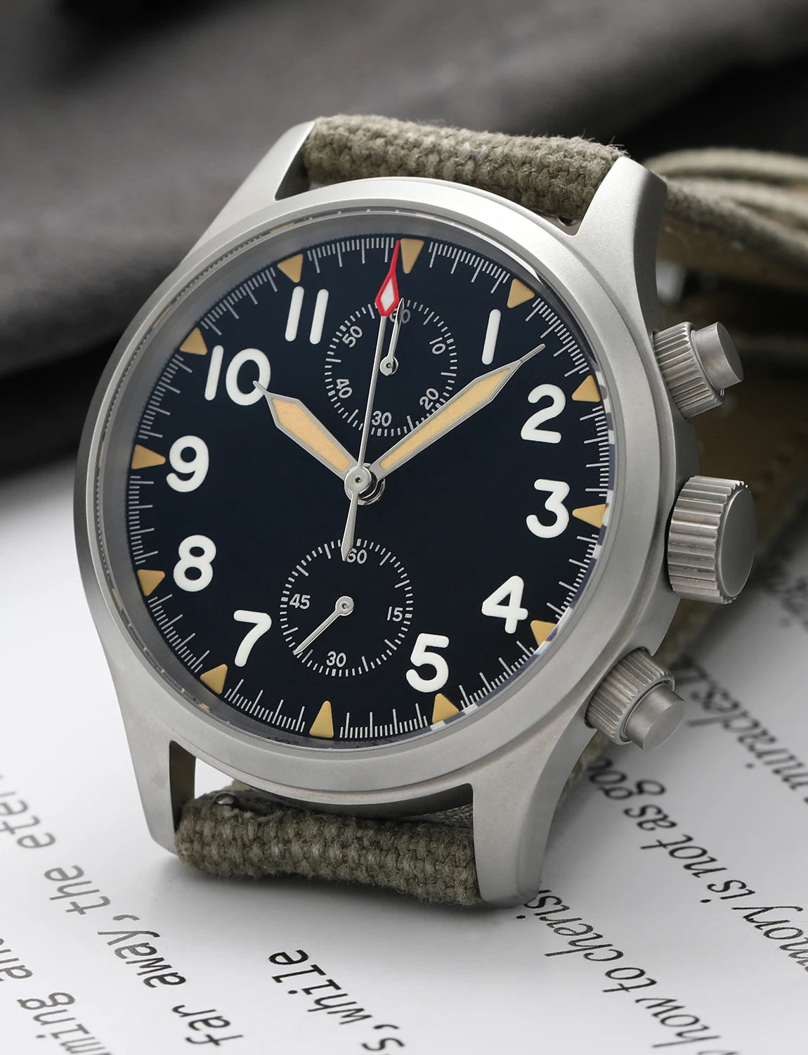 Militado ML1868 Watch VK61 Quartz Movement 100m Waterproof Watches Men Stainless Steel Chronograph Sapphire Crystal Wristwatch