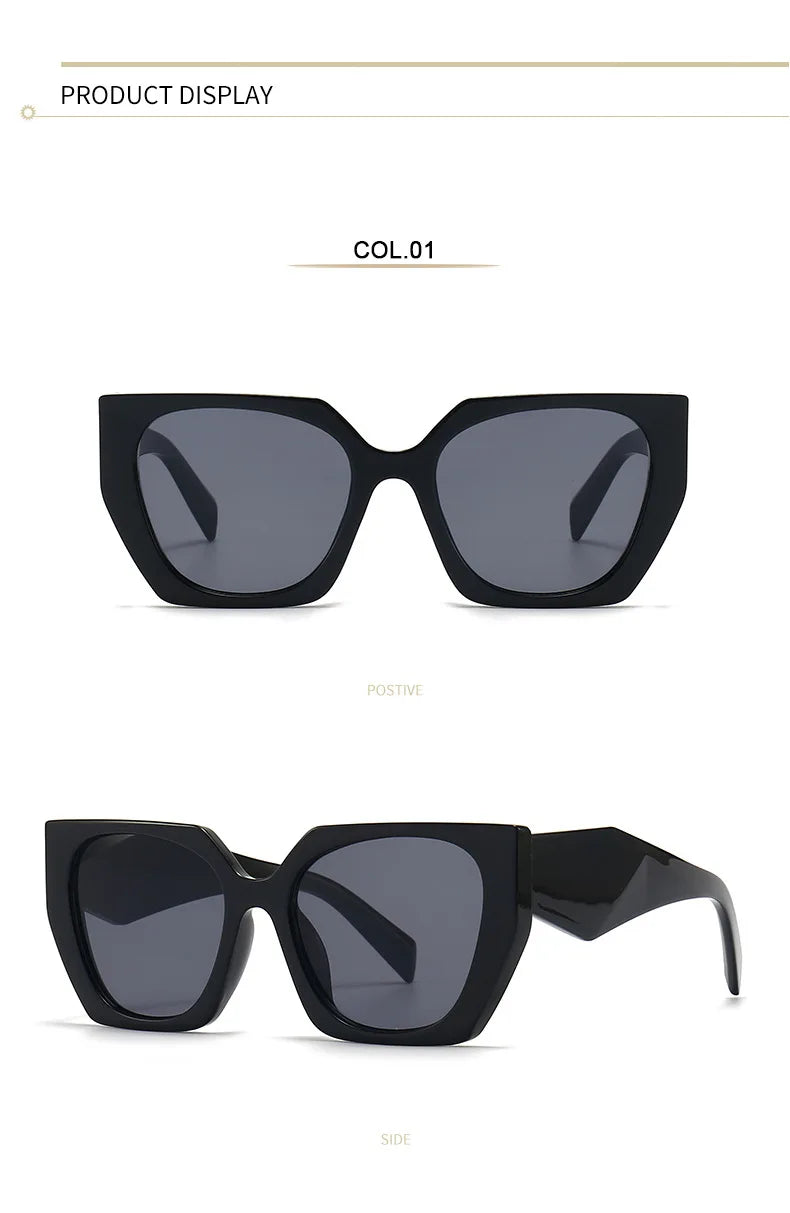 New Retro Designer Oversized Square Sunglasses For Women Men Luxury Brand Fashion Sun Glasses Ins Trending Ladies Shades UV400