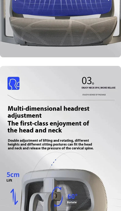 Gaming Chair Office Desk Ergonomic Computer Adjustable Armrests 3D Headrest Chair Lift Chair Back  Can Tilt Back with Foo Pedals