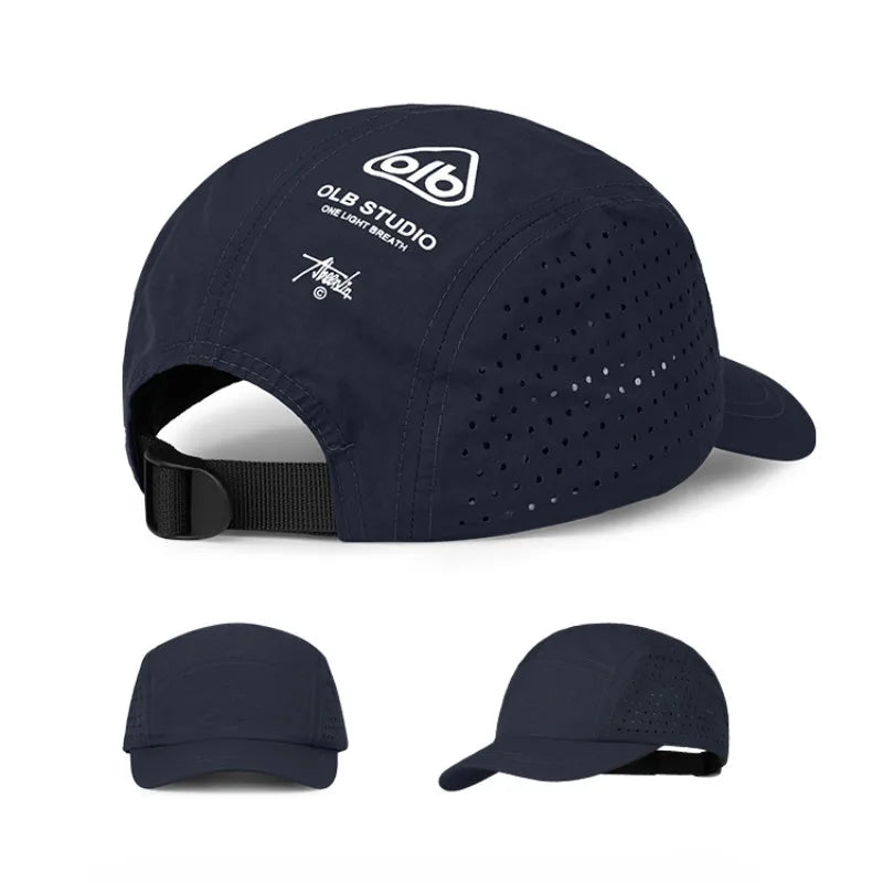 Short Brim Quick-Drying Mesh Baseball Cap - Breathable Lightweight UV Protection Sunshade, for Men Women Couples, Outdoor Hiking