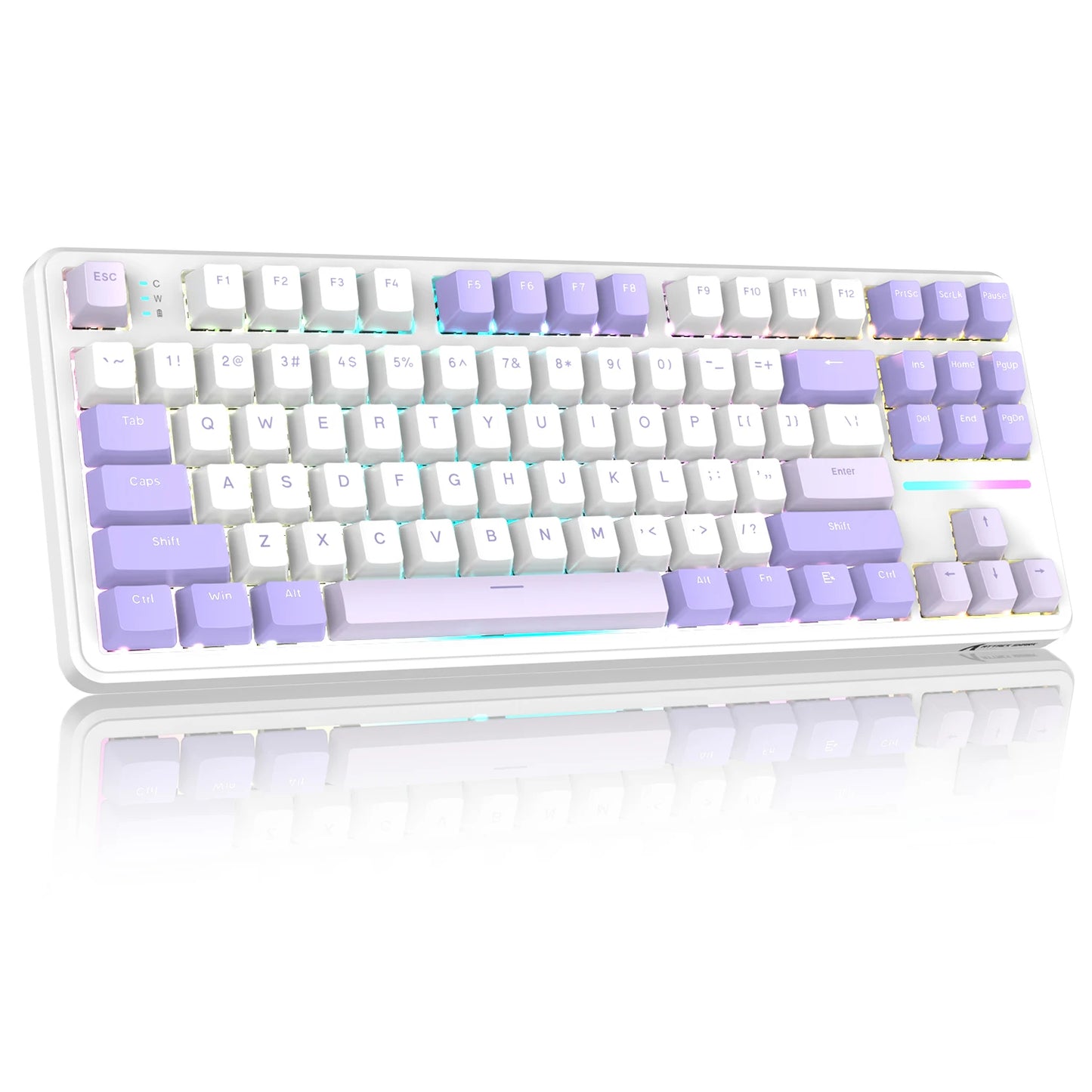ATTACK SHARK X87 Wireless Mechanical Gaming Keyboard, Tri-Mode Bluetooth 5.0/2.4GHz/USB-C Hot Swappable Gasket Mechanical Keyboard with Pre-Lubed Switches