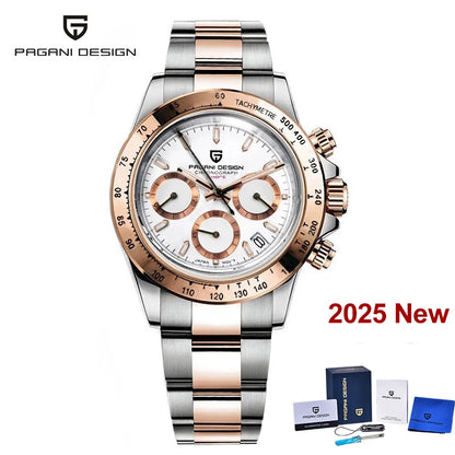 PAGANI DESIGN 2026 New Sport Chronograph Top Brand Luxury Quartz Watch For Men Sapphire crystal  Automatic Date Wrist watch Men