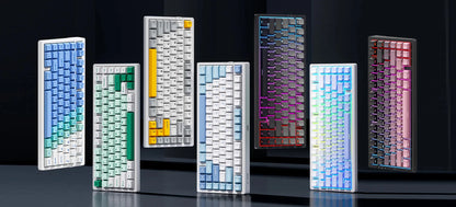 Teclado Mecânico Sem Fios MCHOSE G75 Pro 75% Layout, Montagem Gasket, 5 Camadas de Amortecimento, Retroiluminação RGB, Tri-Mode, Hot Swappable