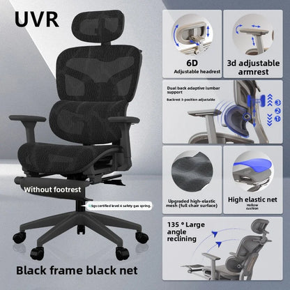 UVR Ergonomic Gaming Computer Chair with Breathable Mesh, Adjustable Armrests, Lumbar Support, Swivel Office Chair for Work & Gaming