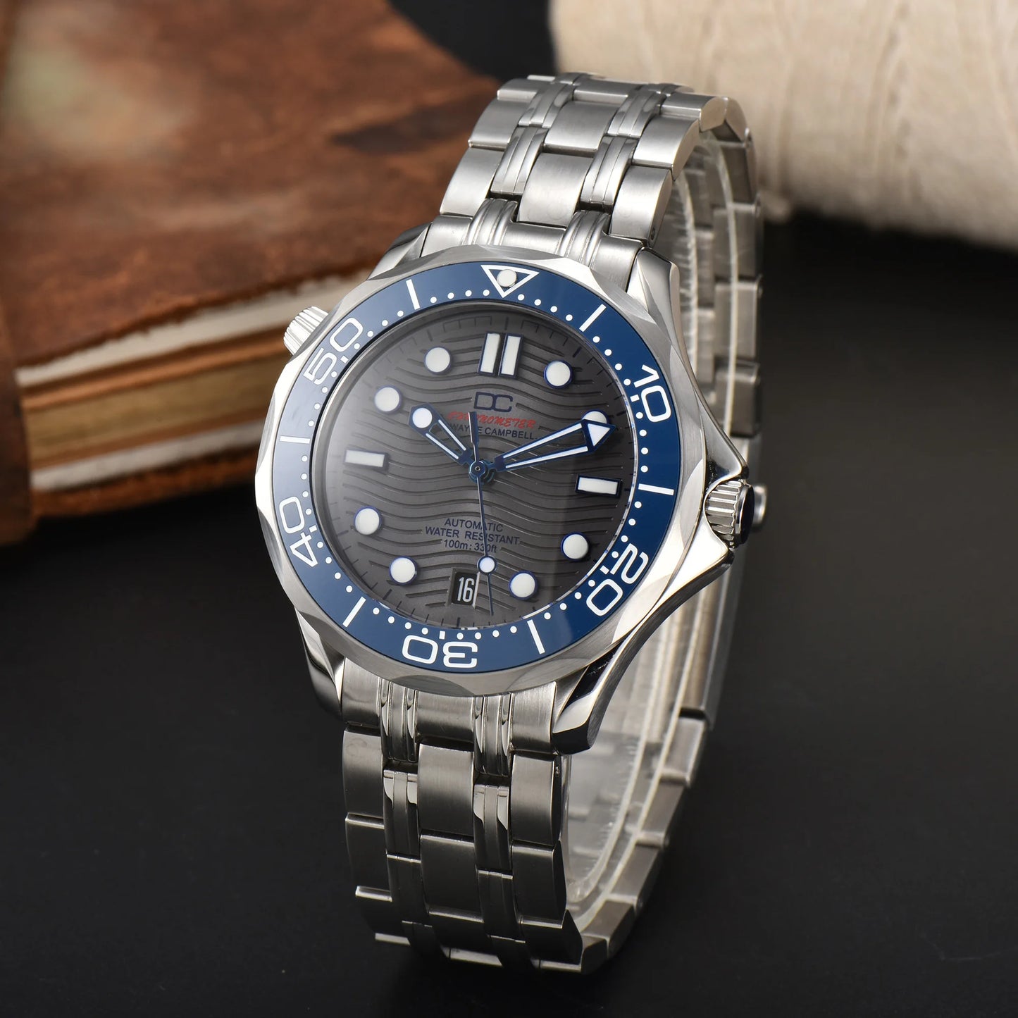 DWAYNE CAMPBELL Top-Luxus-NH35-Automatikuhr für Herren, mechanisch, Keramiklünette, wasserdichte klassische Business-Armbanduhr