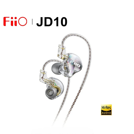 FiiO JD10 3.5mm / Type-C Wired In-Ear Earphone Hi-Res Audio HIFI Bass Stereo Music Earbuds Sport Gaming Headset