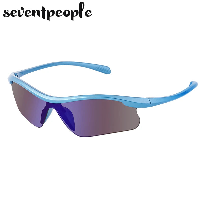 Sports Sunglasses Women Outdoor Cycling Goggle Men Fashion One-Piece Windproof Sunglass Male 2026 New Semi-Rimless Sun Glasses
