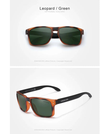 KINGSEVEN Rectangle Retro TR90 Polarized Sunglasses Women Men Cycling UV400 Climbing Glasses Anti-glare Outdoor Sports Eyewear