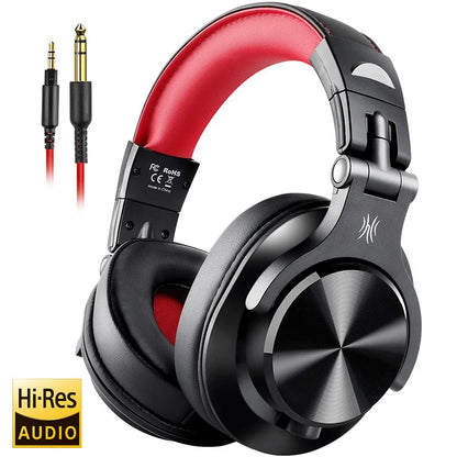 Auscultadores DJ de Estúdio Over-Ear com Fio OneOdio com Microfone – Headset de Mistura e Monitorização com Driver de 40mm para Gaming e Gravação
