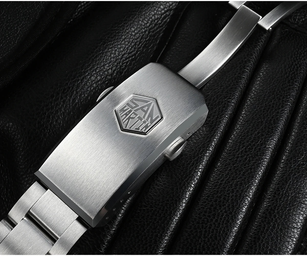 San Martin Men Luxury Watch 36mm BB36 Snowflake Hands Explore Series Sports Watches PT5000 Automatic Mechanical 10Bar BGW-9 Lume
